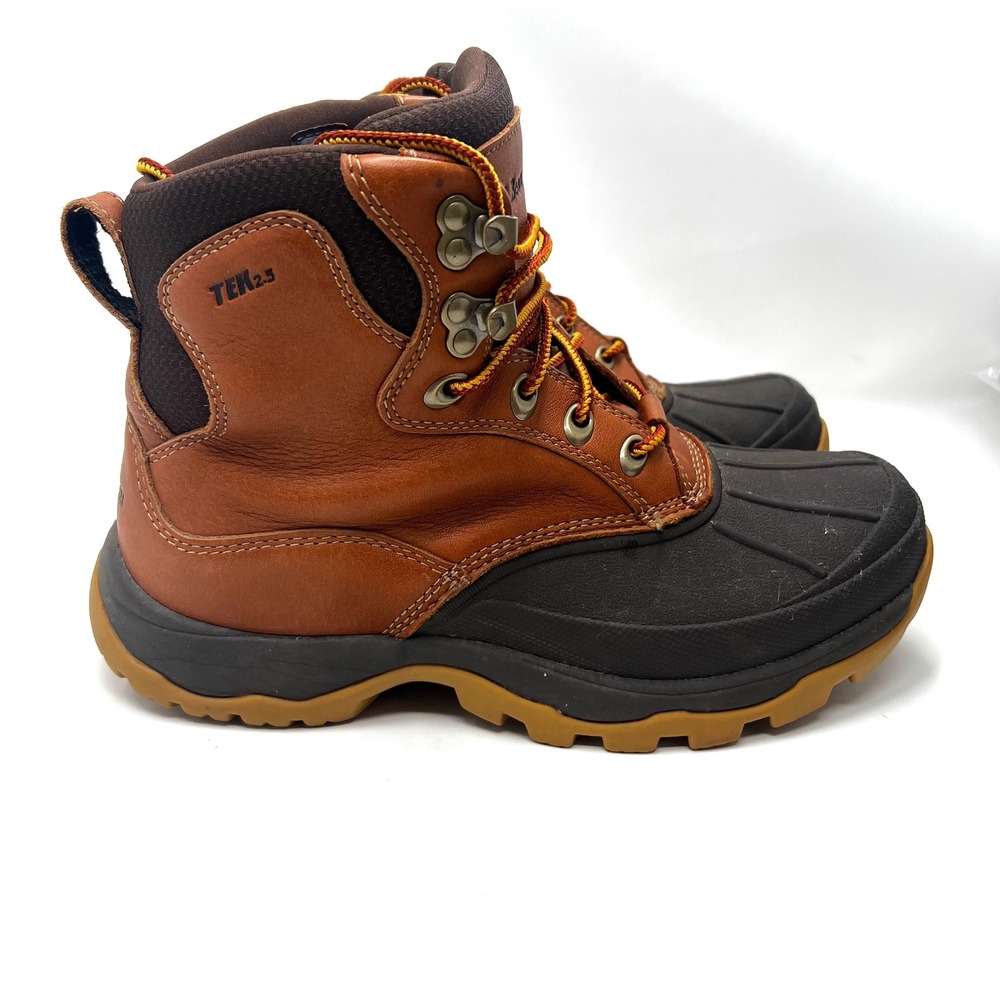 LL Bean Women's Tek 2.5 Waterproof Winter Boots Brown Leather Size 8 Medium